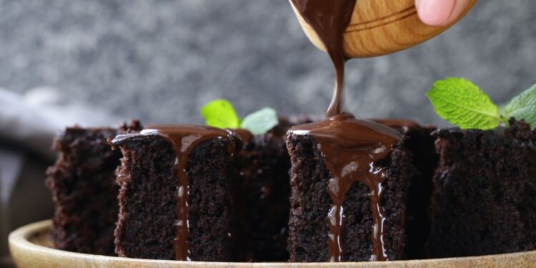 bolo alagado de chocolate