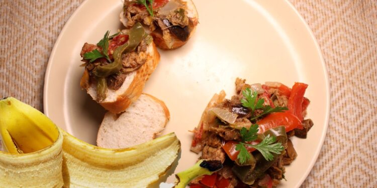 carne de casca de banana