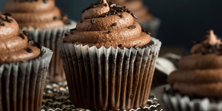 cupcake de chocolate