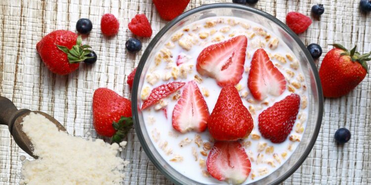 pavê de leite Ninho com morango