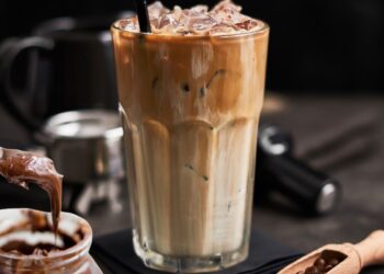 café gelado com Nutella