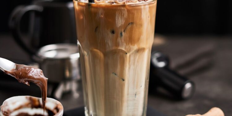 café gelado com Nutella