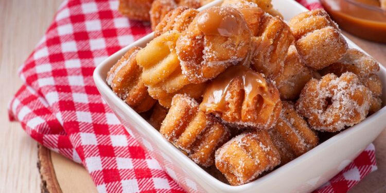 mini churros caseiro