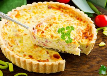 quiche de queijo e bacon