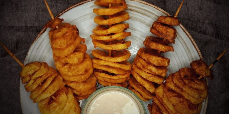 batata frita em espiral