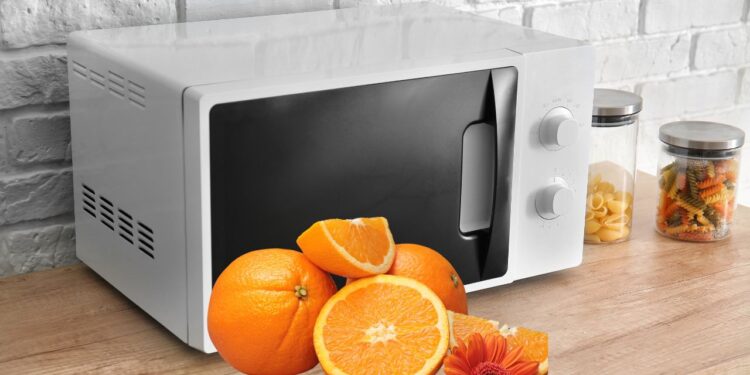laranja no micro-ondas