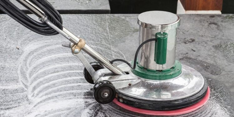 limpar o piso de cimento queimado