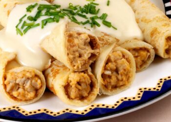 panquecas com sobras de arroz