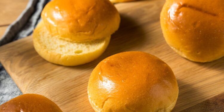 pão de hambúrguer caseiro