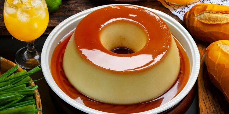 pudim de padaria com bolacha maisena