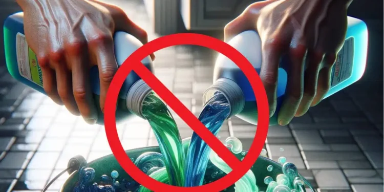 PERIGO! Nunca misture estes produtos de limpeza; risco de envenenamento!