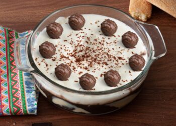 Sonho de Valsa cremoso na travessa