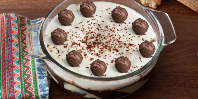 Sonho de Valsa cremoso na travessa