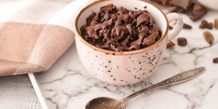 bolo de caneca saudável