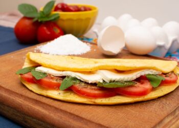 crepioca de legumes e queijo