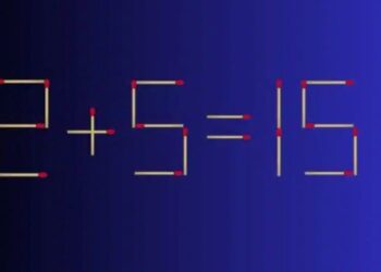 SUPER Desafio: mover apenas dois palitos de fósforo para corrigir a equação; você consegue?