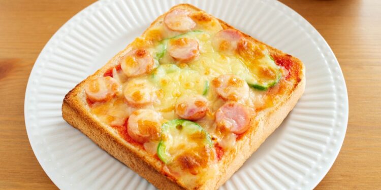 pizza de pão de forma