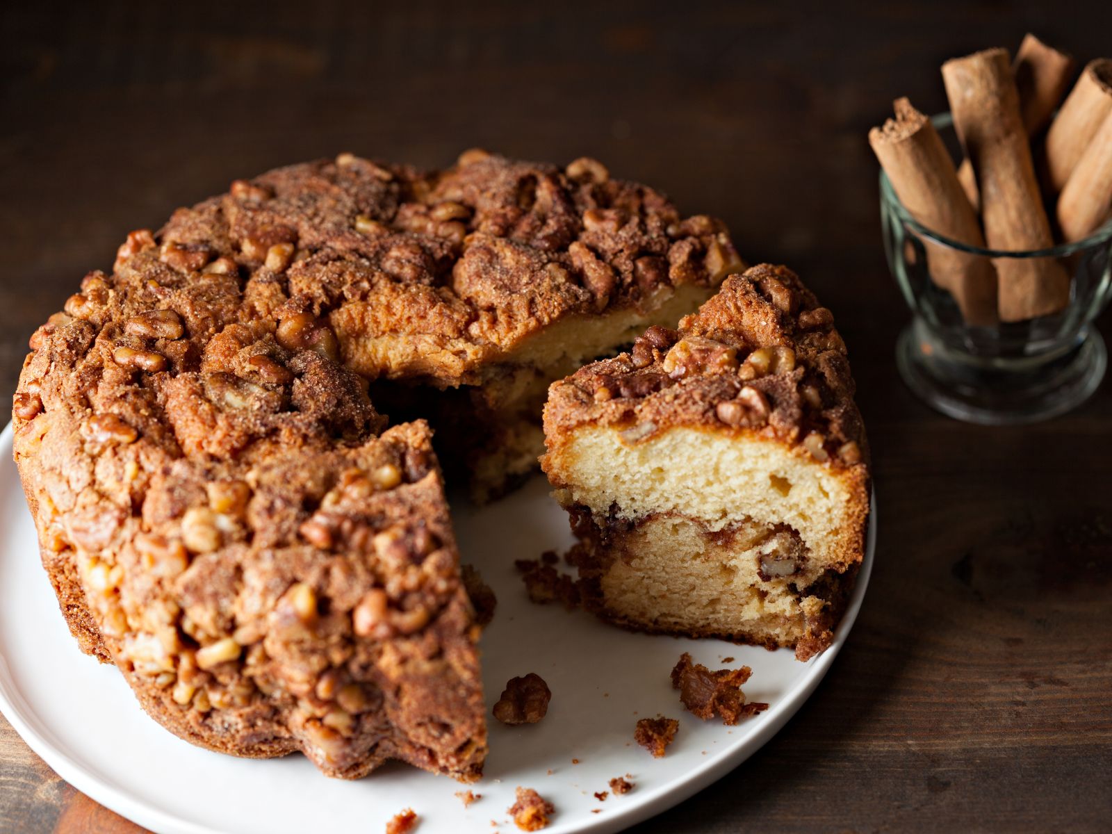 bolo de canela, aveia e mel