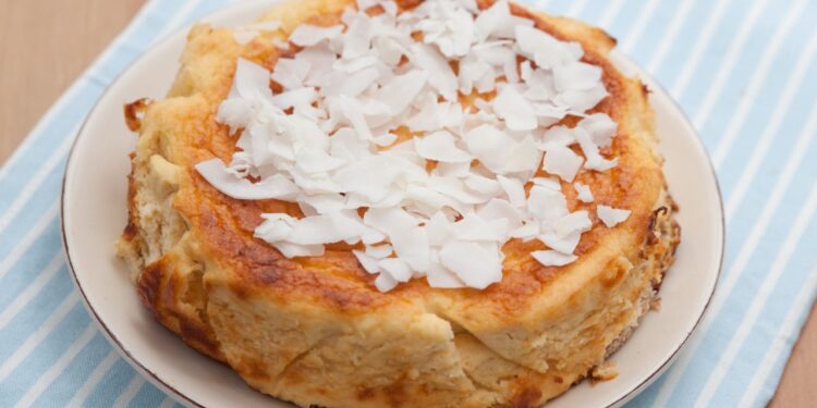 mini cheesecake de coco