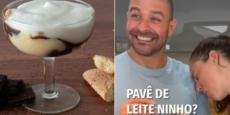 pavê de leite Ninho - Diogo Nogueira e Paolla Oliveira - Reprodução Instagram