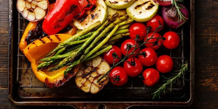 legumes na churrasqueira