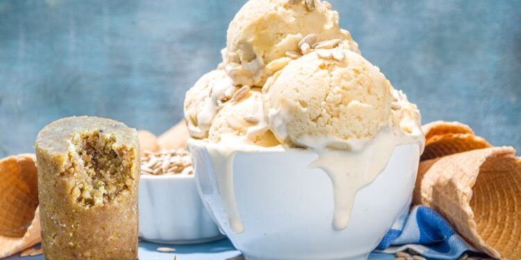 sorvetão caseiro com paçoquinhas