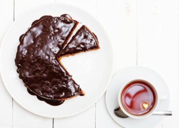 torta de maçã e chocolate