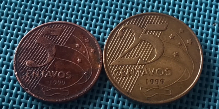 Moedas raras e Valiosas que desapareceram: 25 Centavos e 50 Centavos