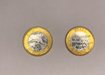 Moeda 1 real natação