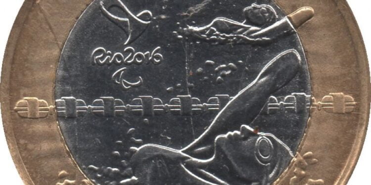 Moeda da natação paralímpica