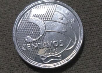 Moeda de 50 centavos sem o zero