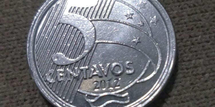 Moeda de 50 centavos sem o zero