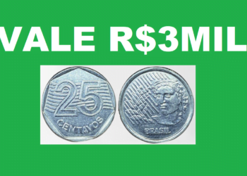 Moeda rara 25 centavos que vale até R$3MIL