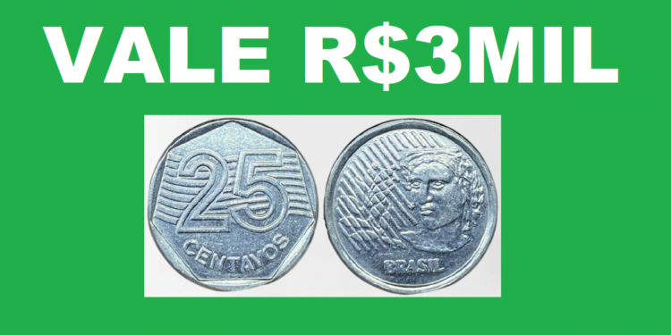 Moeda rara 25 centavos que vale até R$3MIL