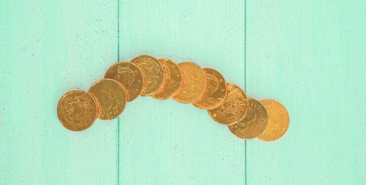 Moedas valiosas de reverso horizontal