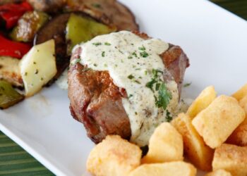 bife de alcatra com creme de queijo