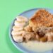 crumble de banana com doce de leite