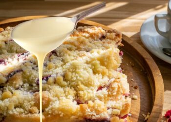 cuca de leite condensado cremosa