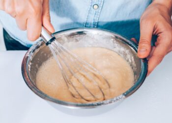 massa de bolo branco amanteigado