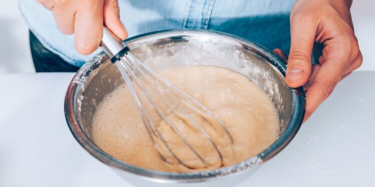 massa de bolo branco amanteigado