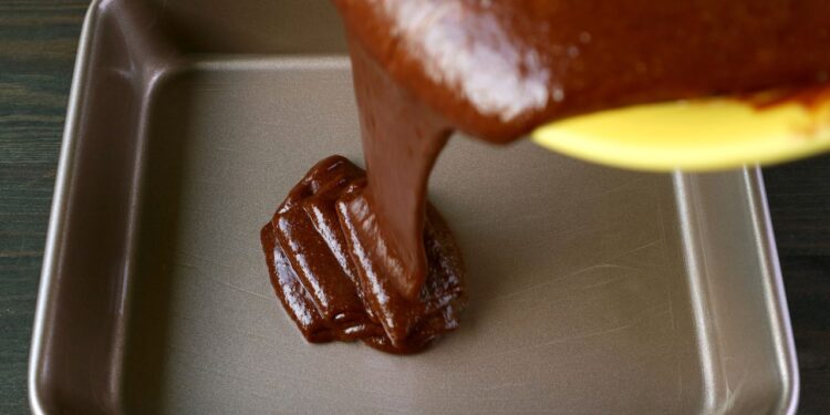 massa de bolo de chocolate grande