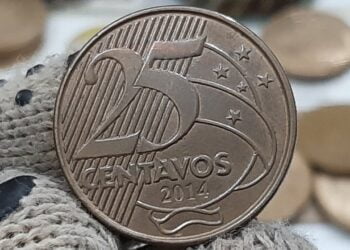 moeda de 25 centavos vale R$ 250