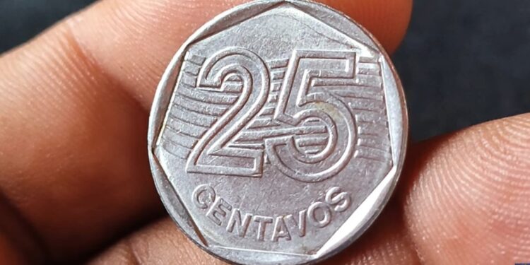 Você não vai acreditar: moeda de 25 centavos ano 1994 tem erro raríssimo!