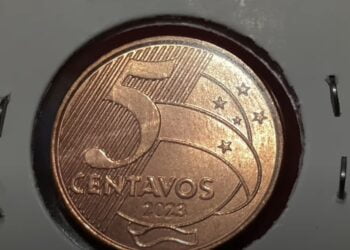 Moeda de 5 centavos ano 2023 tem defeito raro e você pode lucrar com ela!