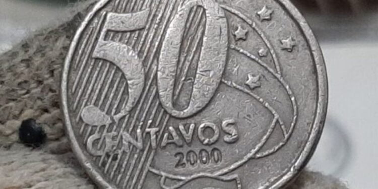 Moeda comum de 50 centavos rara