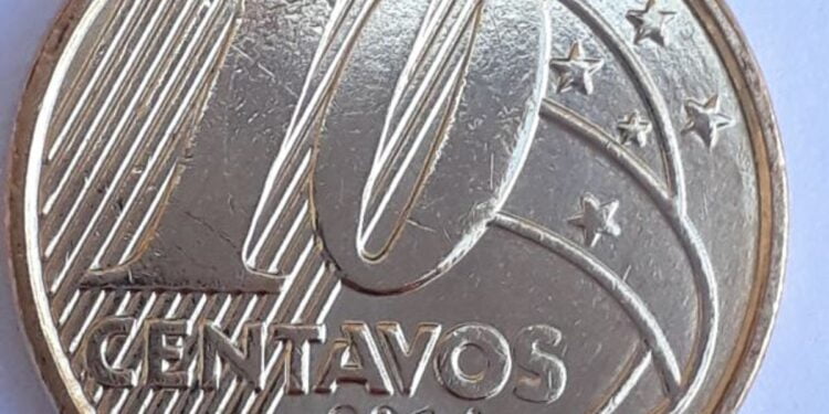 Moeda de 10 centavos de 2014