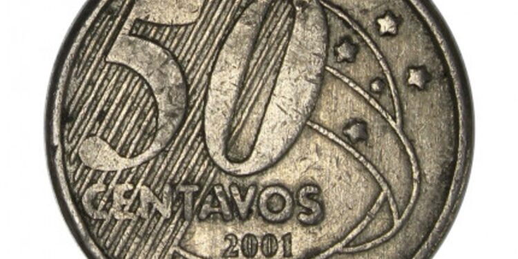 Moeda de 50 centavos de 2001