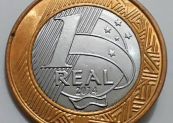 Moeda escassa de 1 real de 2014