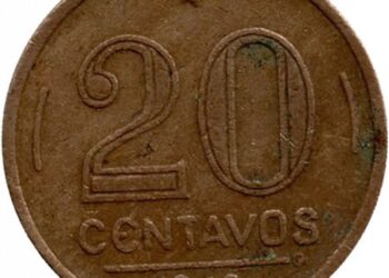 Moeda escassa de 20 centavos de 1942