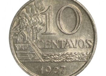 Moeda rara de 10 centavos de 1967